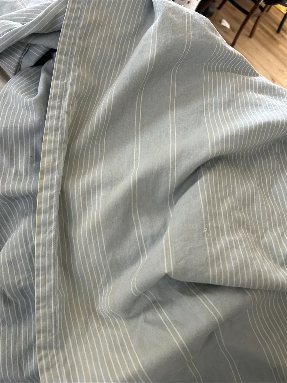 Lacoste Teal and Light Gray Striped Bedding Throw, Sz. Twin.
